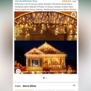 Icicle Lights Outdoor (5 packs)